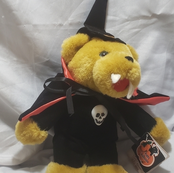 Fiesta Vampire Wizard Teddy Bear Plush Stuffed Animal 12-inch Halloween Has Tag - Picture 3 of 10